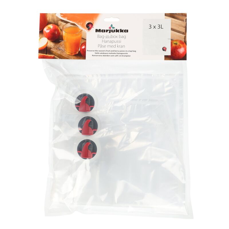 Bag In Box -pussi hanalla 3 litraa, 3-pakkaus