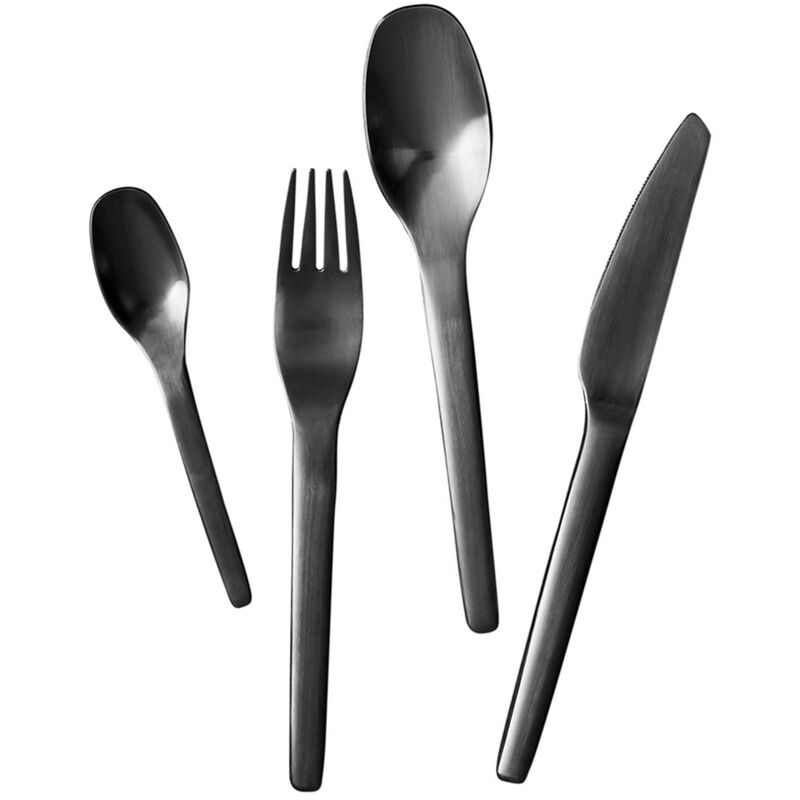 Bestickset 16-del Svart Matt