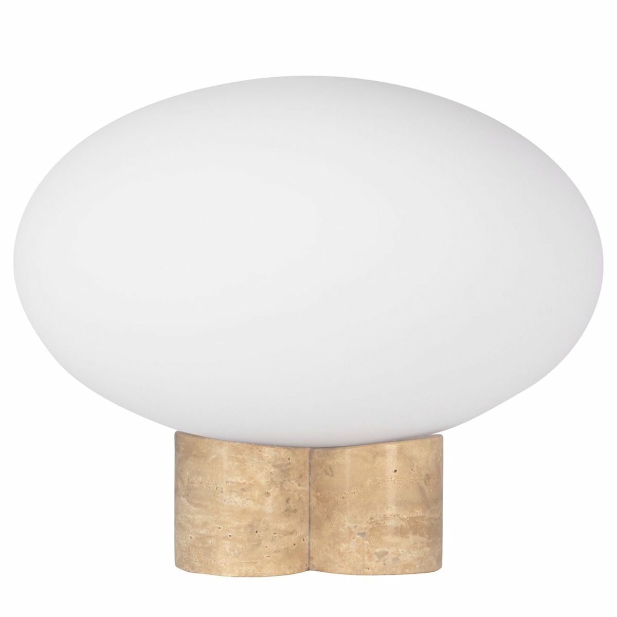Mammut bordslampa, 28 centimeter, travertin