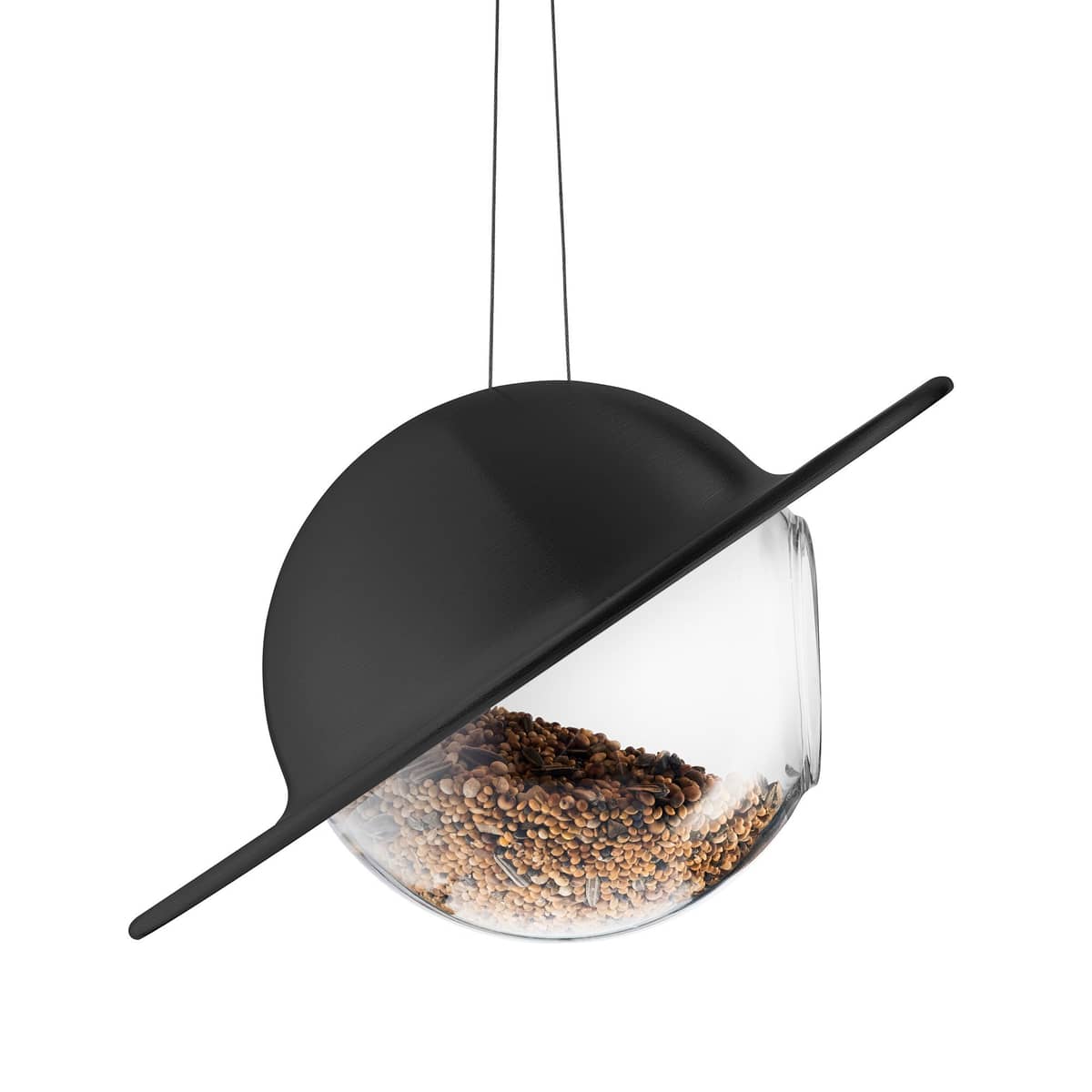 Saturn fågelmatare, svart