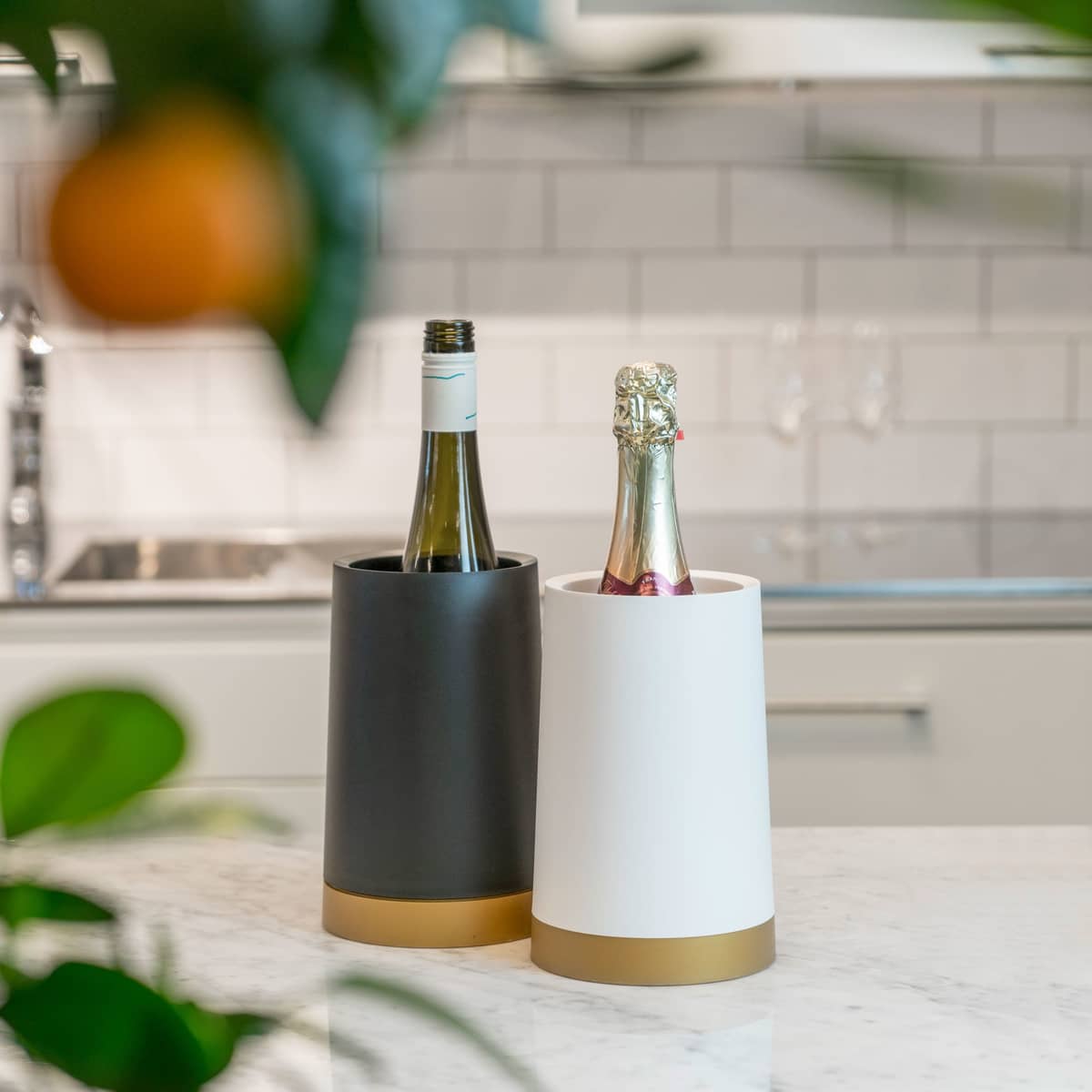Summer Set Proseccoglas med vinkylare, vit/guld