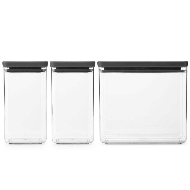 Tasty+ burkset 3 delar, mörkgrå