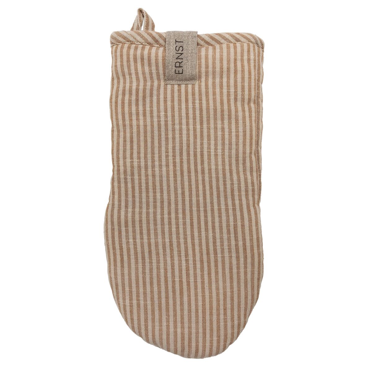 Grillvante randig, kola/beige