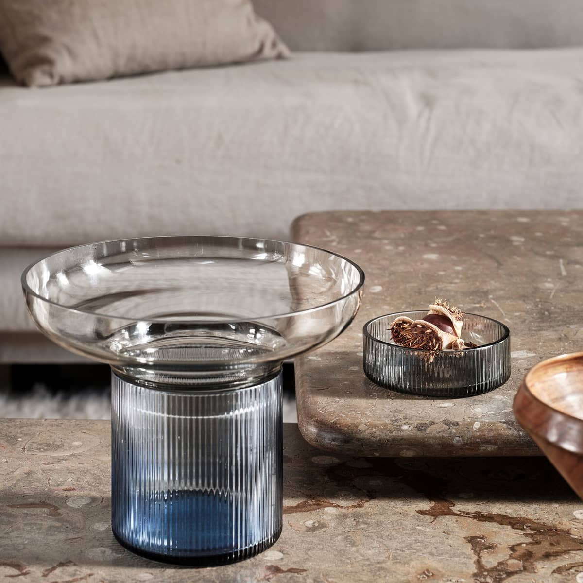 Ensemble vase 15 cm, blue/grey