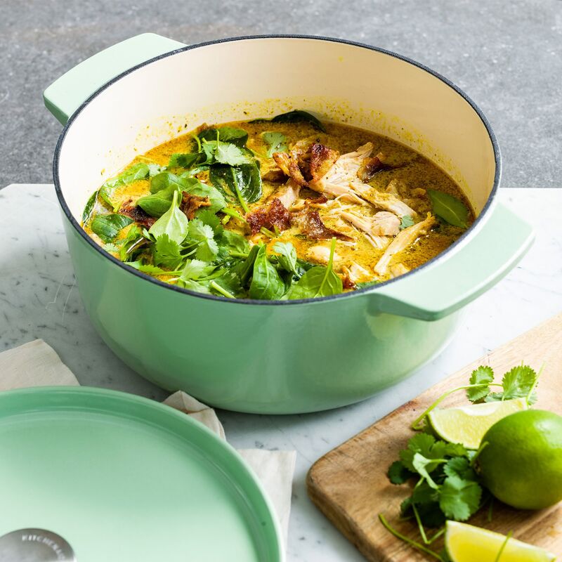 Støpejernsgryte 26 cm/5,2 liter, pistachio