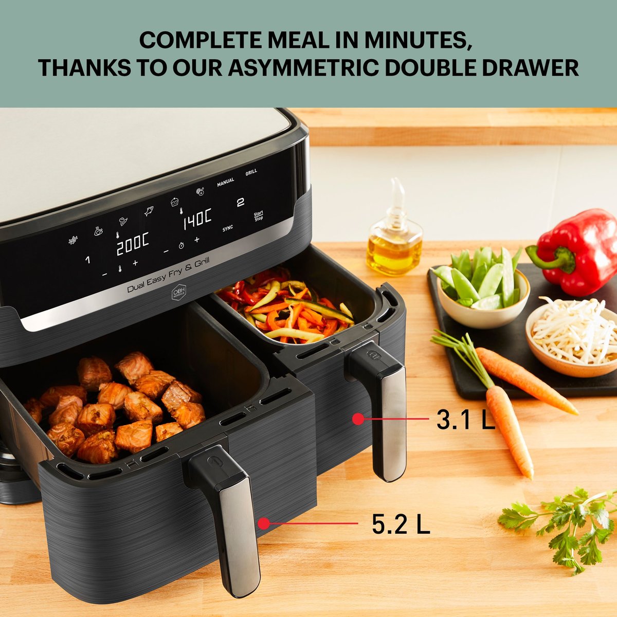 Dual Easy Fry & Grill airfryer 8,3 liter