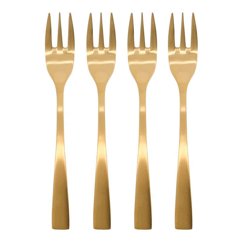 Kultaiset kakkuhaarukat 4-pakkaus, kulta