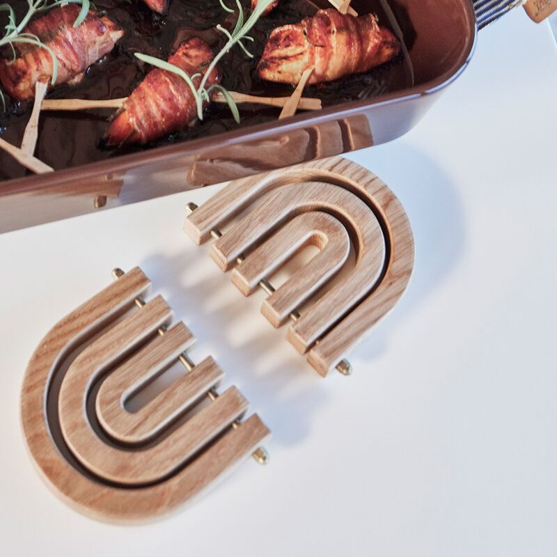 Rainbow bordskåner, eik og messing