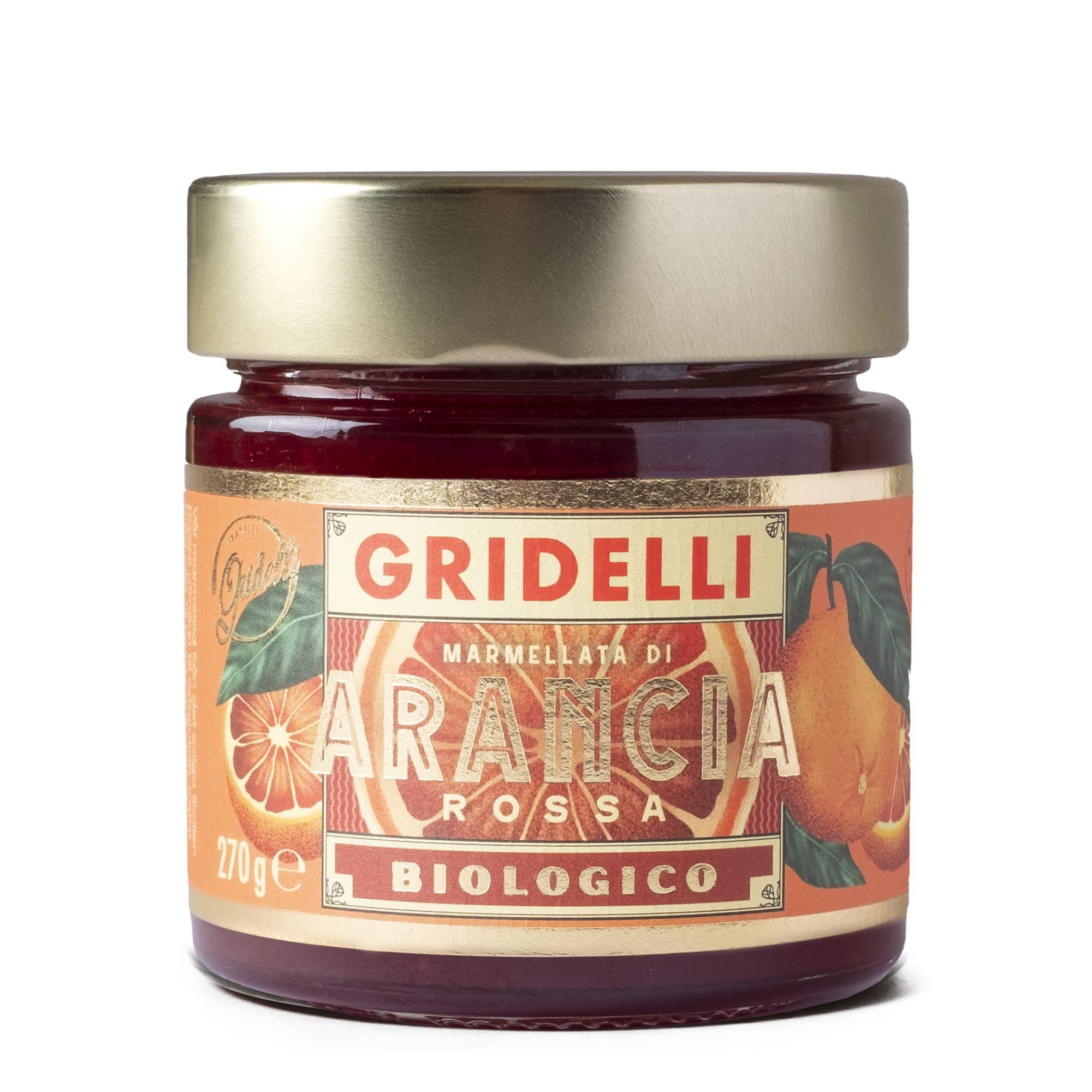 Produktfoto för Gridelli - Gridelli Marmelade Økologisk -  - Appelsin - 300g