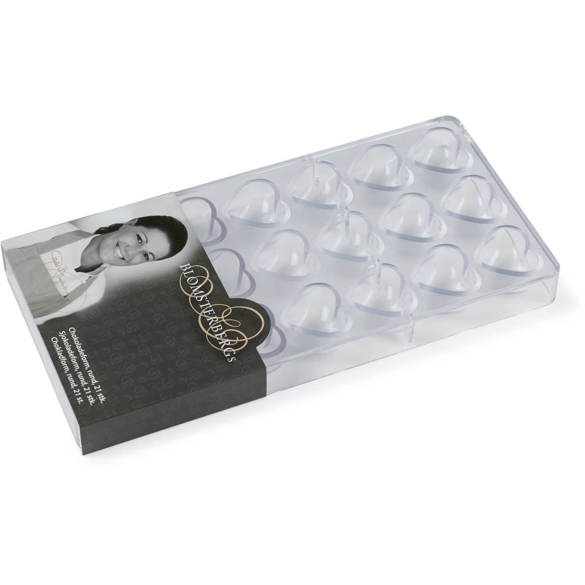 Chokoladeform hjerte 21 stk