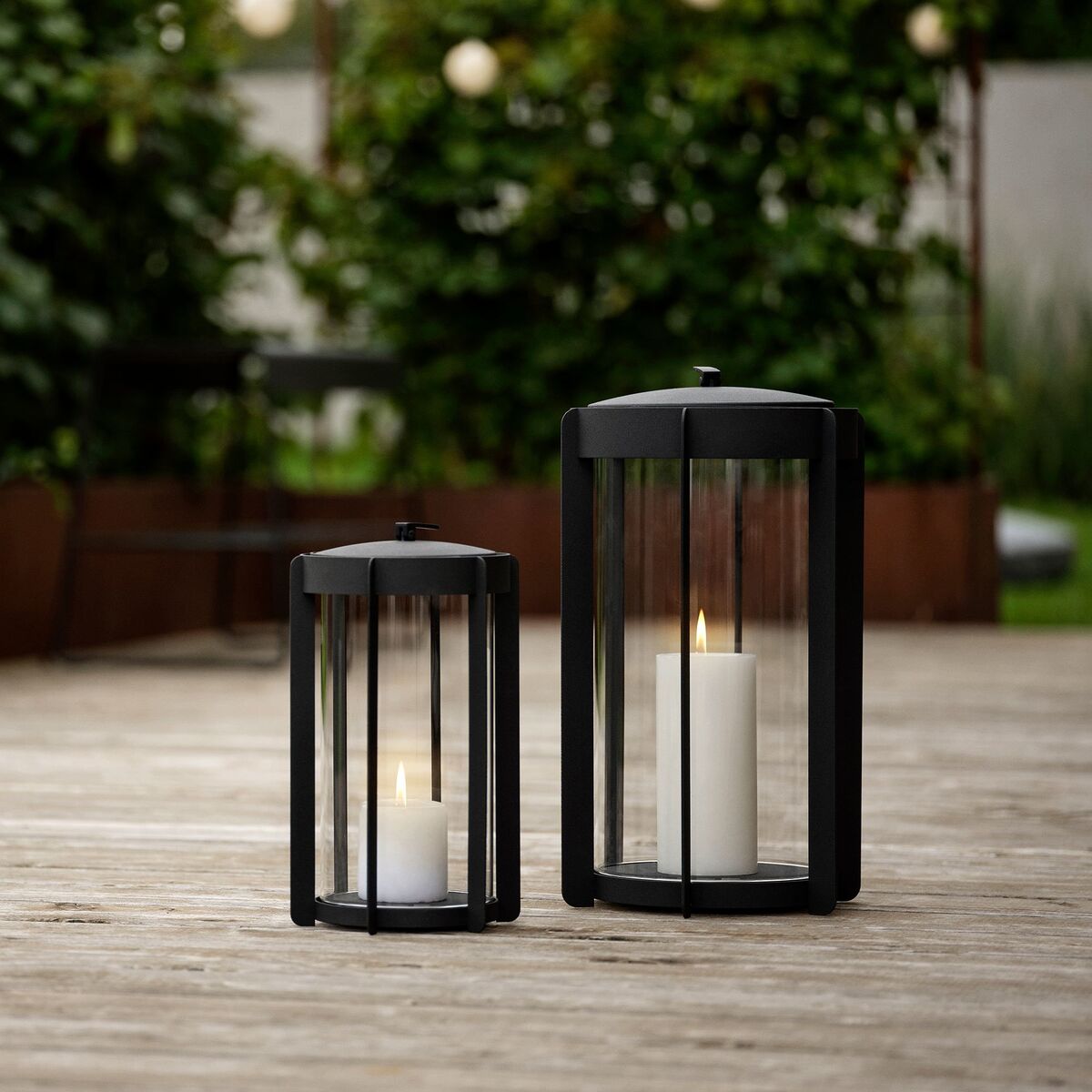 Firefly lyhty 25 cm, musta