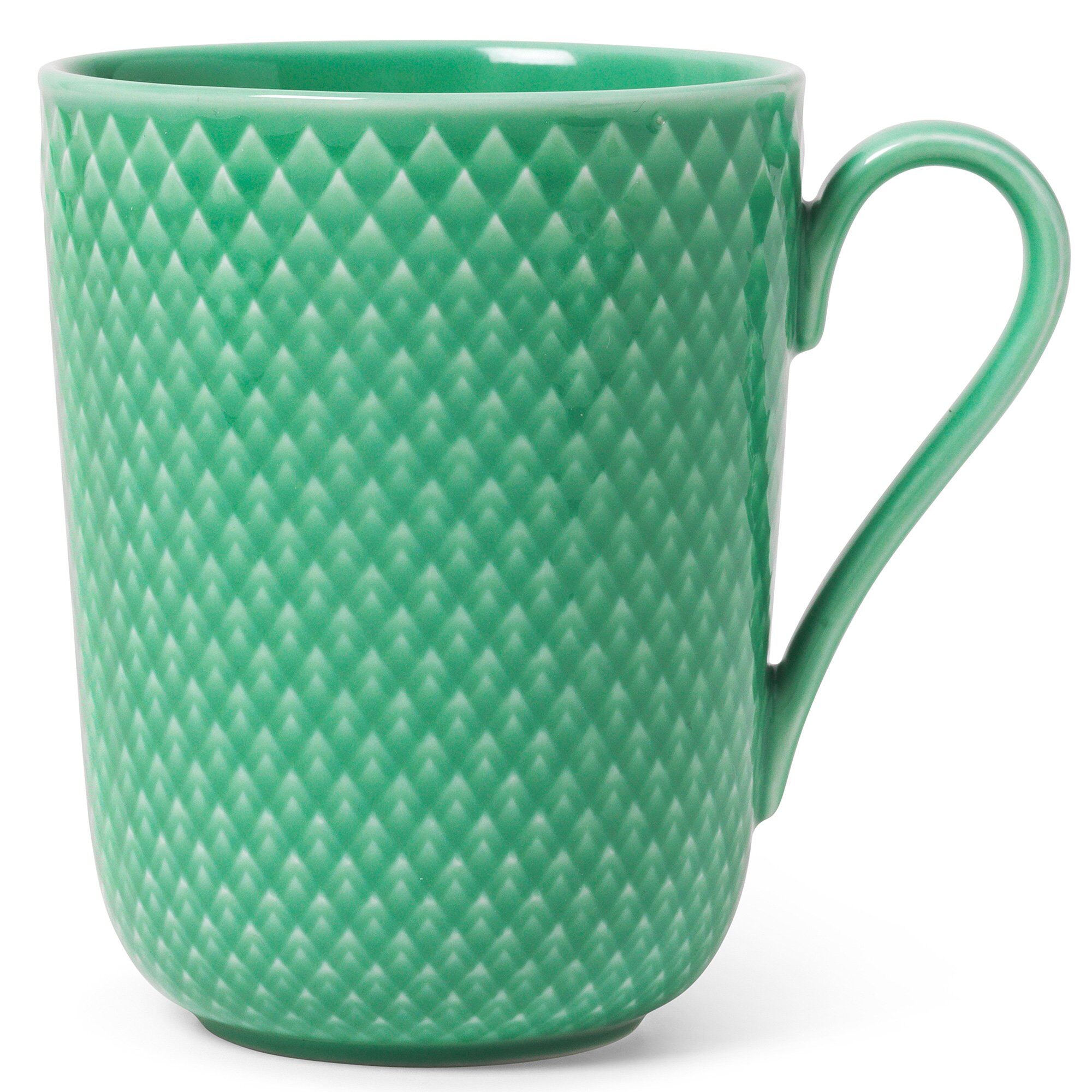 Produktfoto för Lyngby Porcelæn Rhombe C. mugg med handtag 33 cl, grön