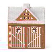 Gingerbread julstall ljushus, brun