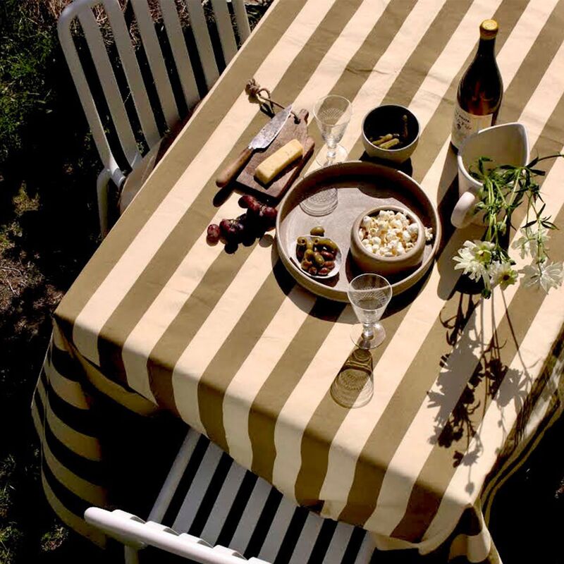 Simona bordsduk 250x145 cm, grön/gul