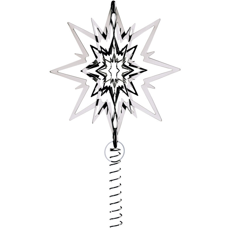 Juletræsstjerne sølv stor 
