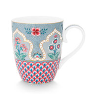 PIP Studio Flower Festival krus 35 cl, blå