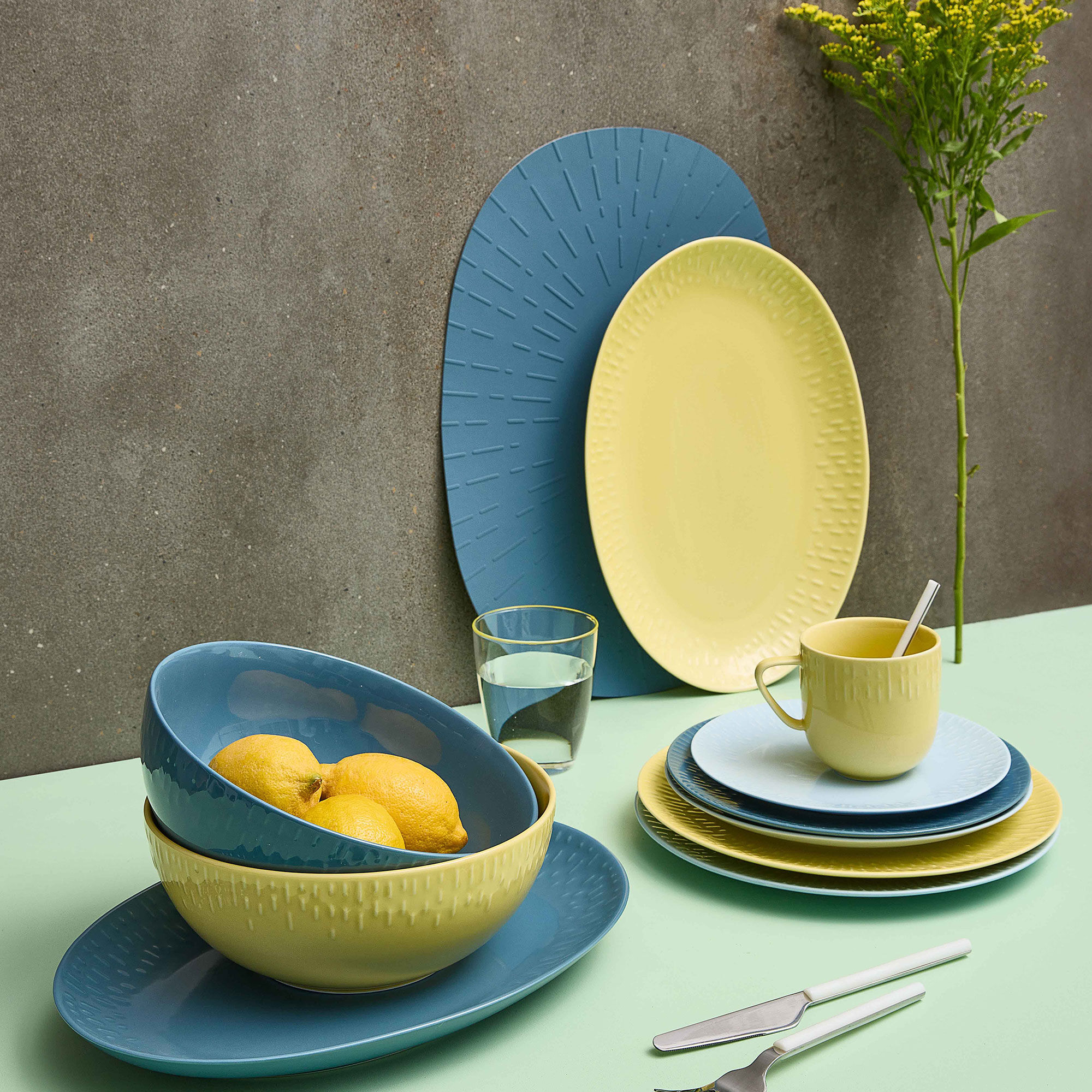 Confetti salatskål 23 cm, lemon