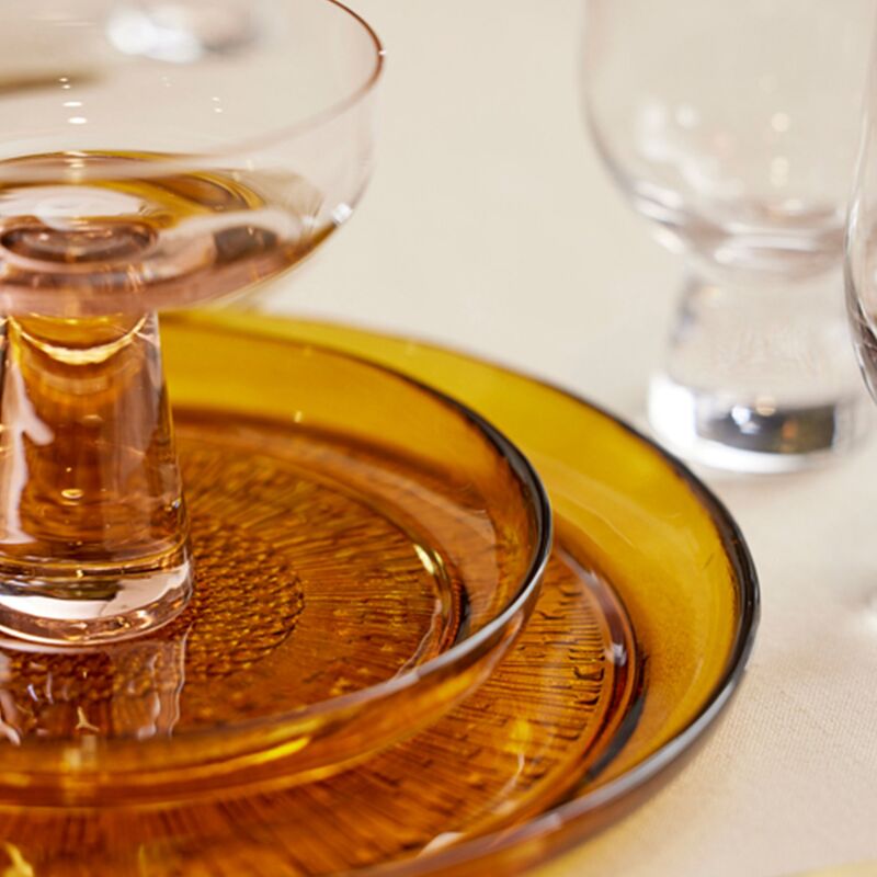 glastallrik 18 cm, bärnsten