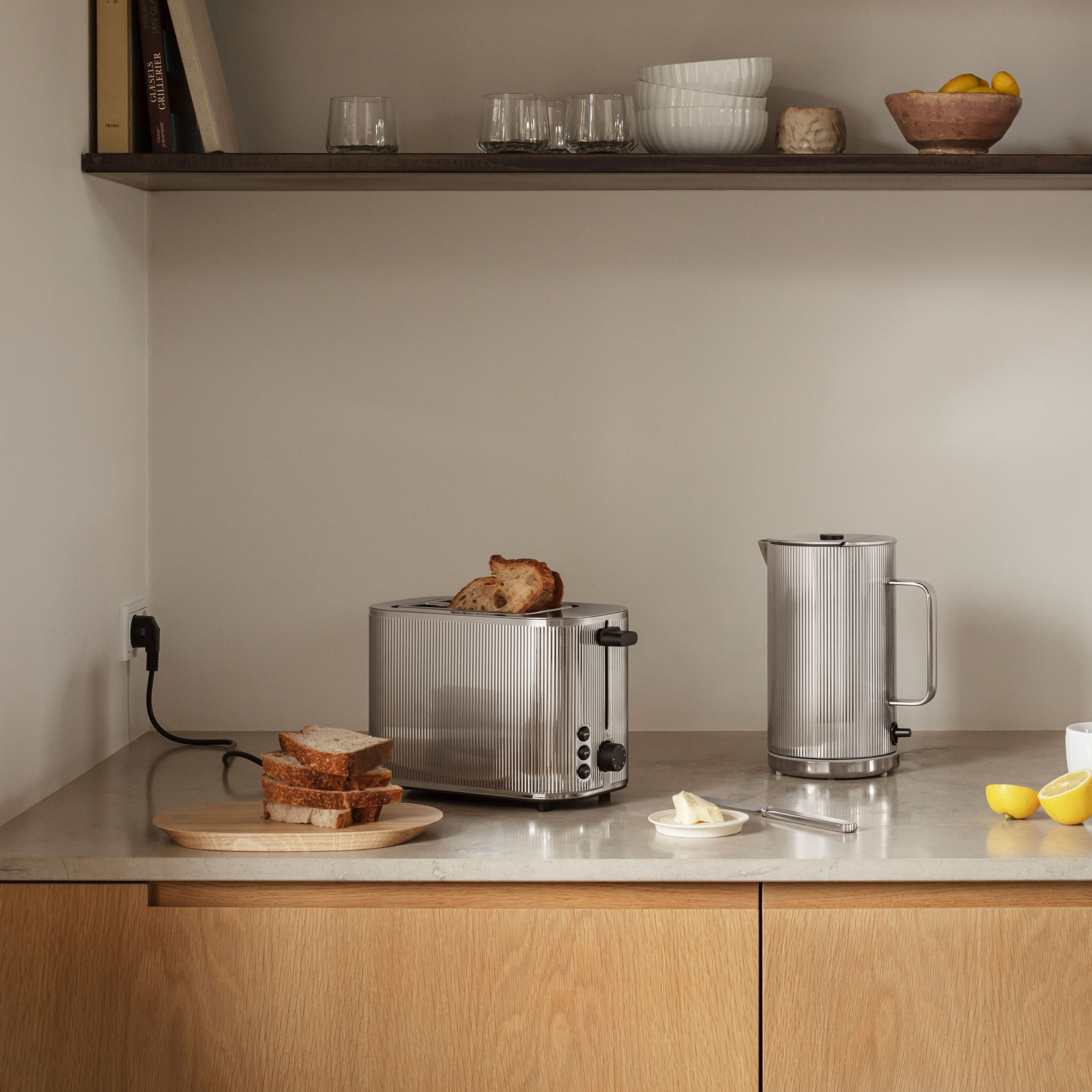 Georg Jensen Bernadotte brödrost, blankpolerad