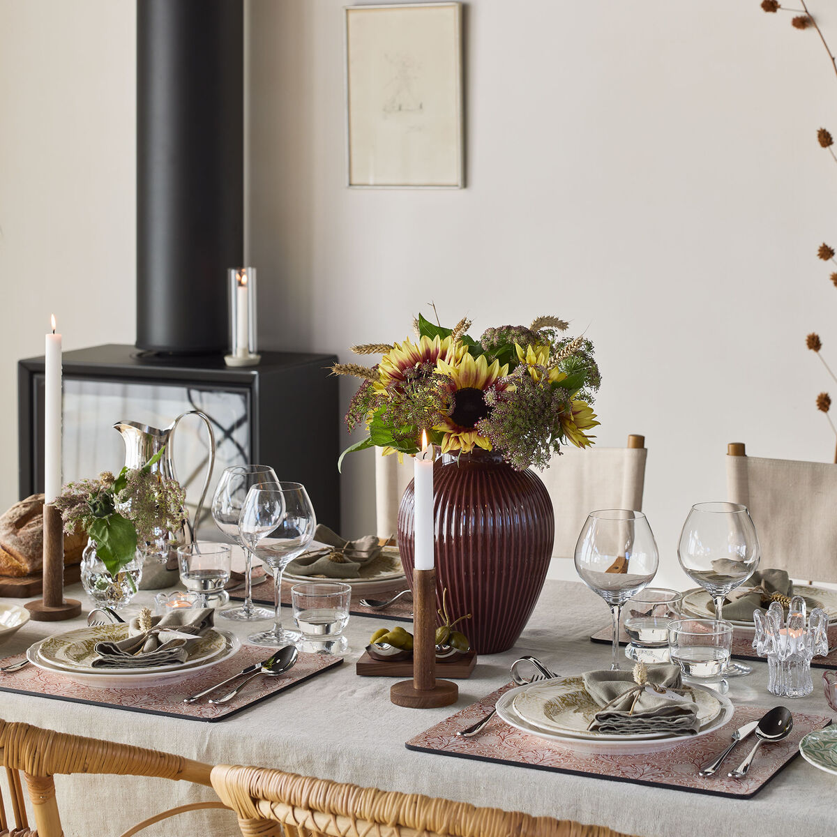 Spode Morris & Co Apple bordstablett 40x30 cm 4-pack, röd