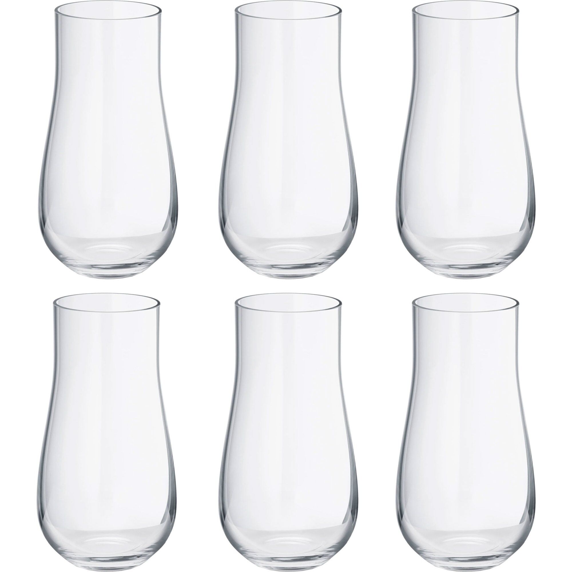 Georg Jensen - Sky Tall Tumbler Glass - Set of 6, 45 Cl - Drikkeglass - Aurélien Barbry - Gjennomsiktig
