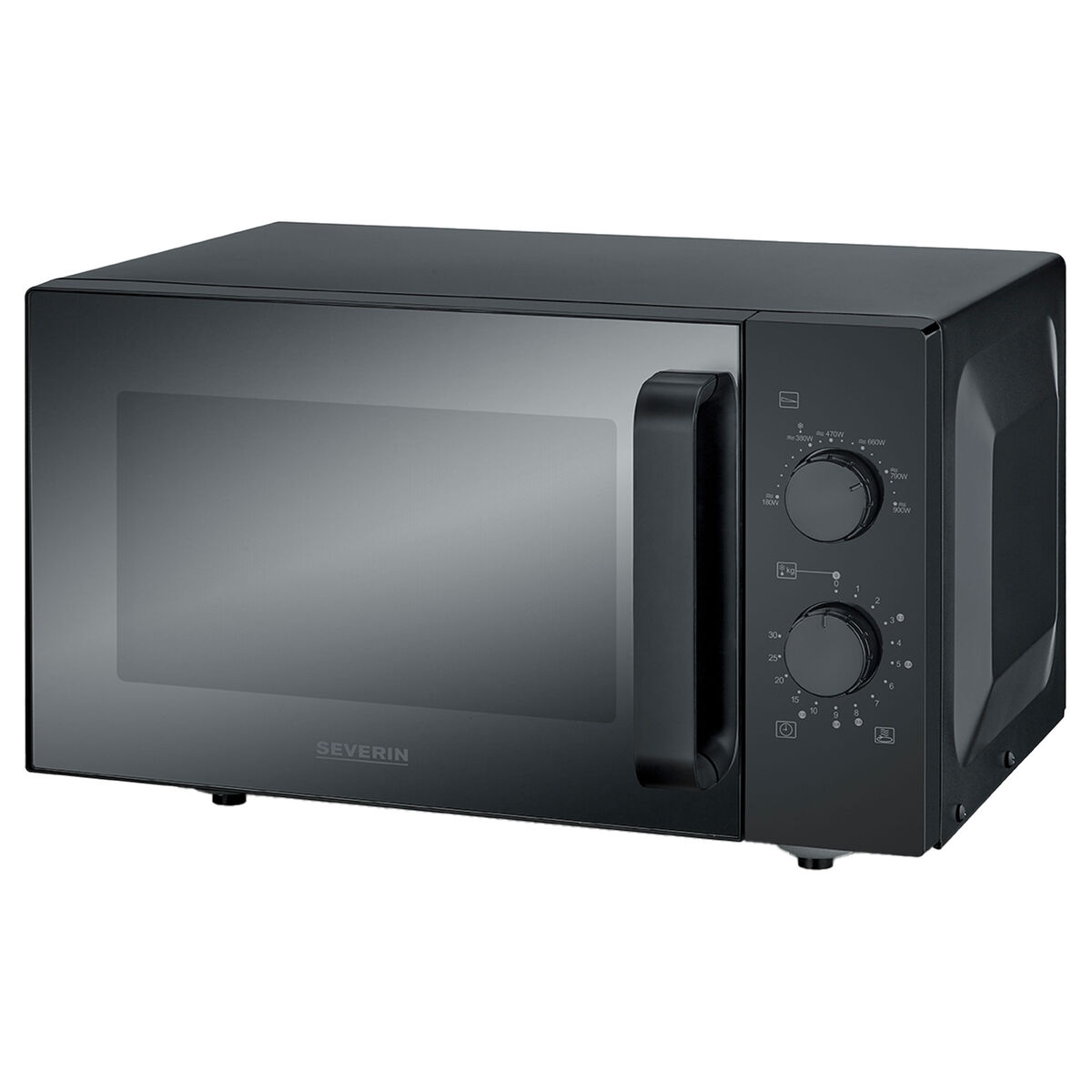 Mikrovågsugn 25 liter, svart