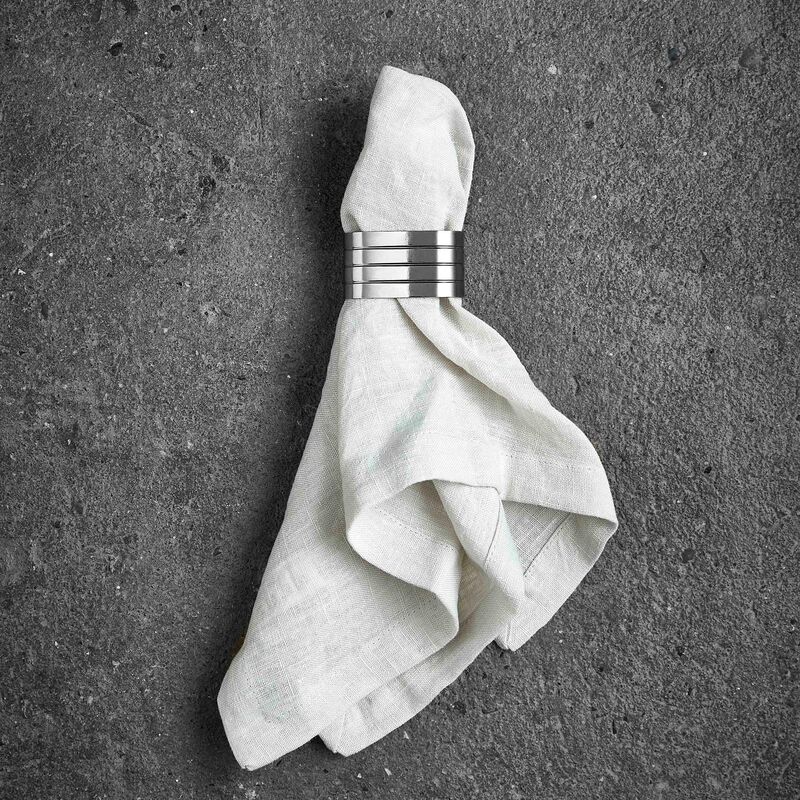 servettring 4-pack, rostfritt stål