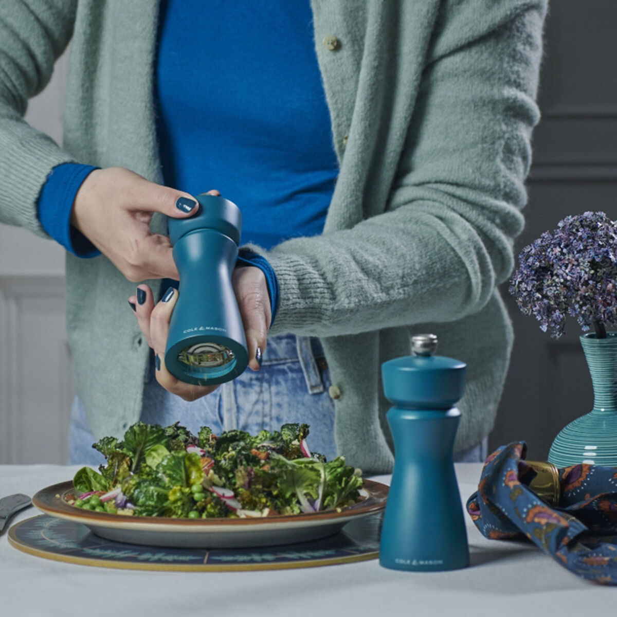 Kenton salt-/peberkværn, blue salt