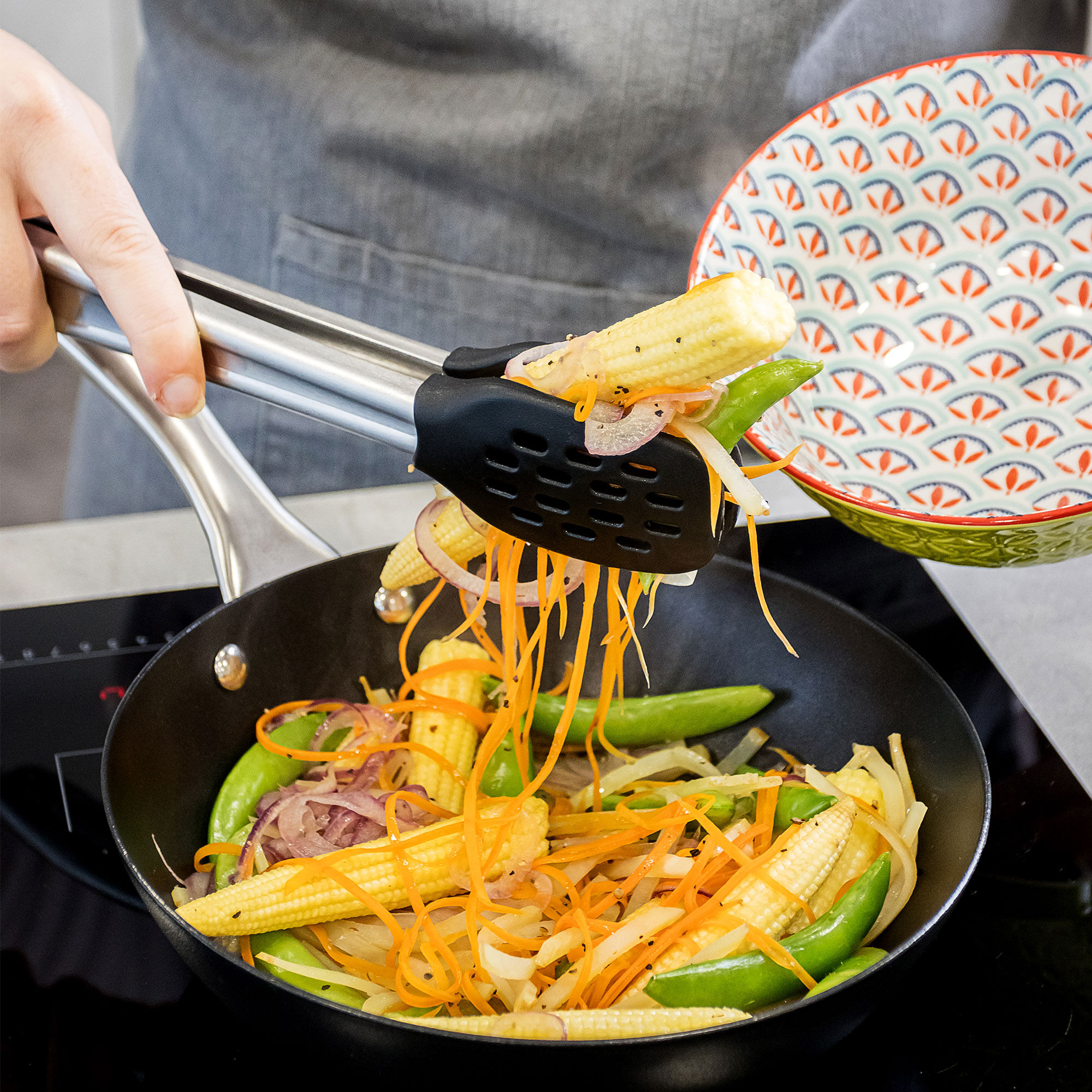 Professionell Wok Induktion 20 cm Non-stick