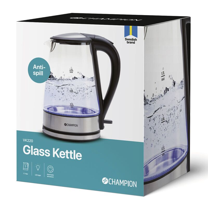 VK220 elkedel 1,7 liter, glas