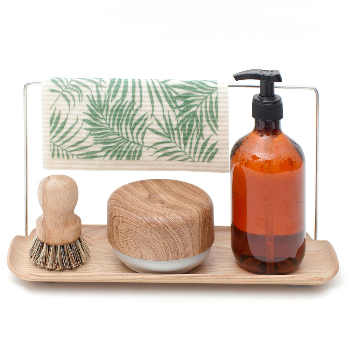 Diskbricka med hängare, trä