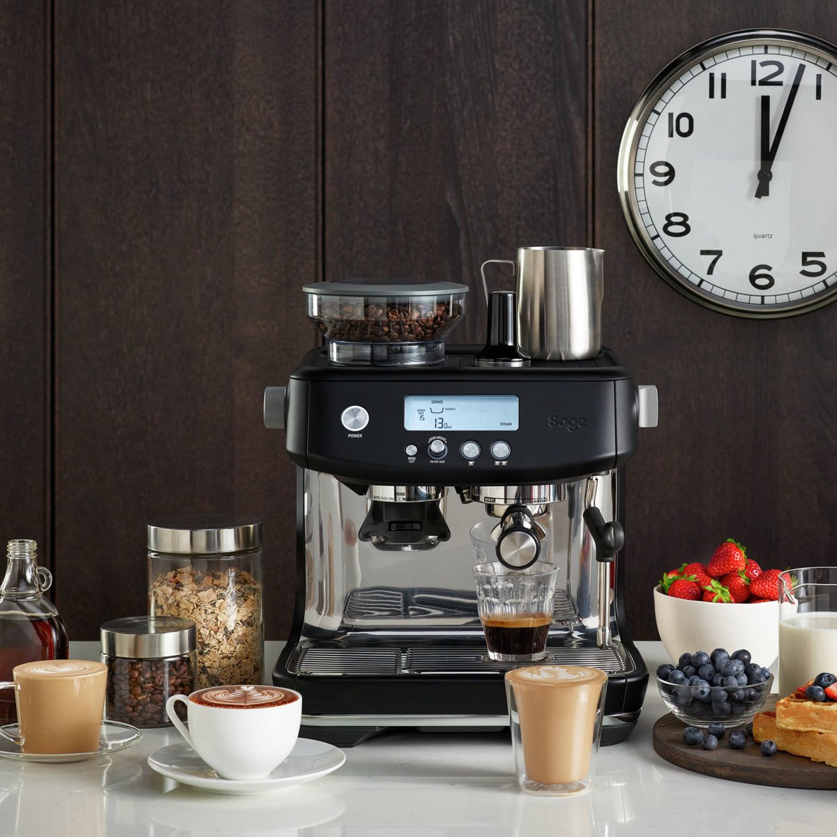 SES878BTR Barista Pro Espressomaskine Sort