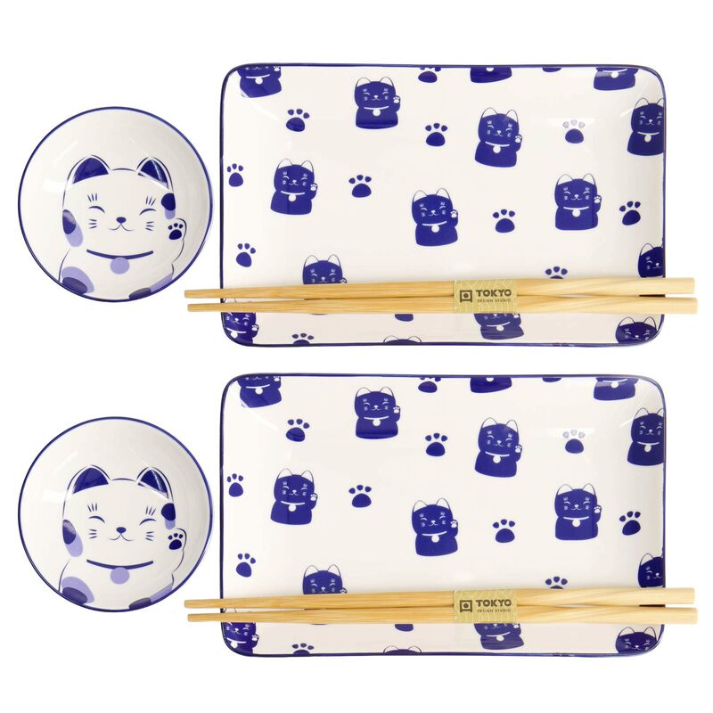 Kawaii Blue Maneko gavesett