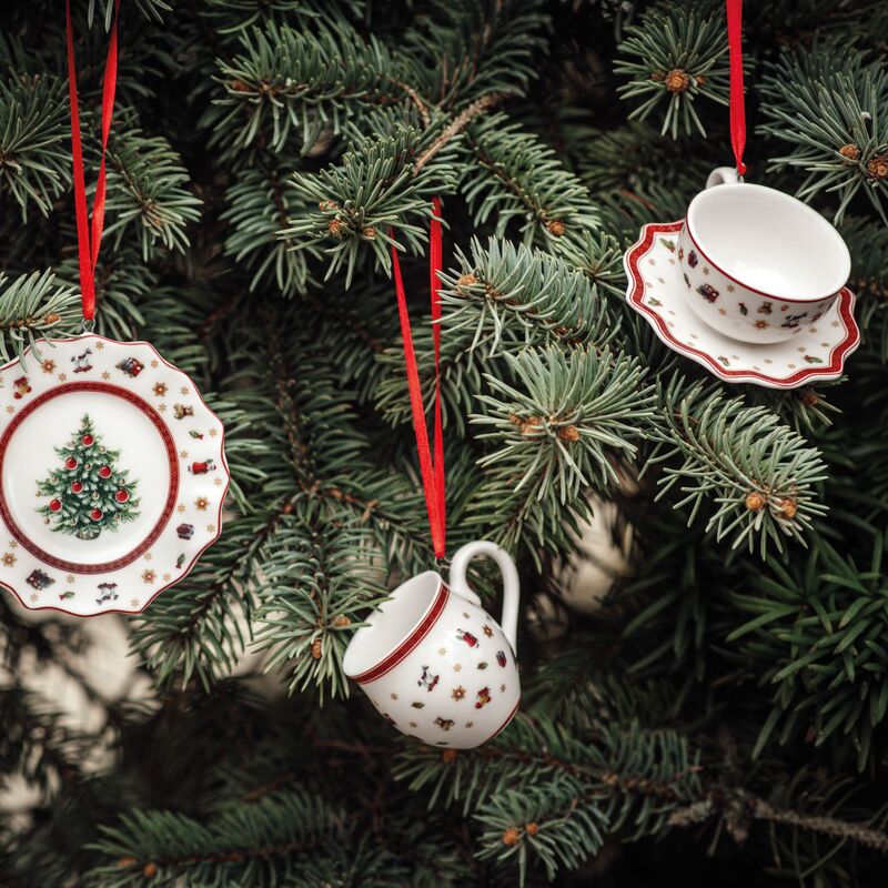 juldekoration servis 3 delar, vit