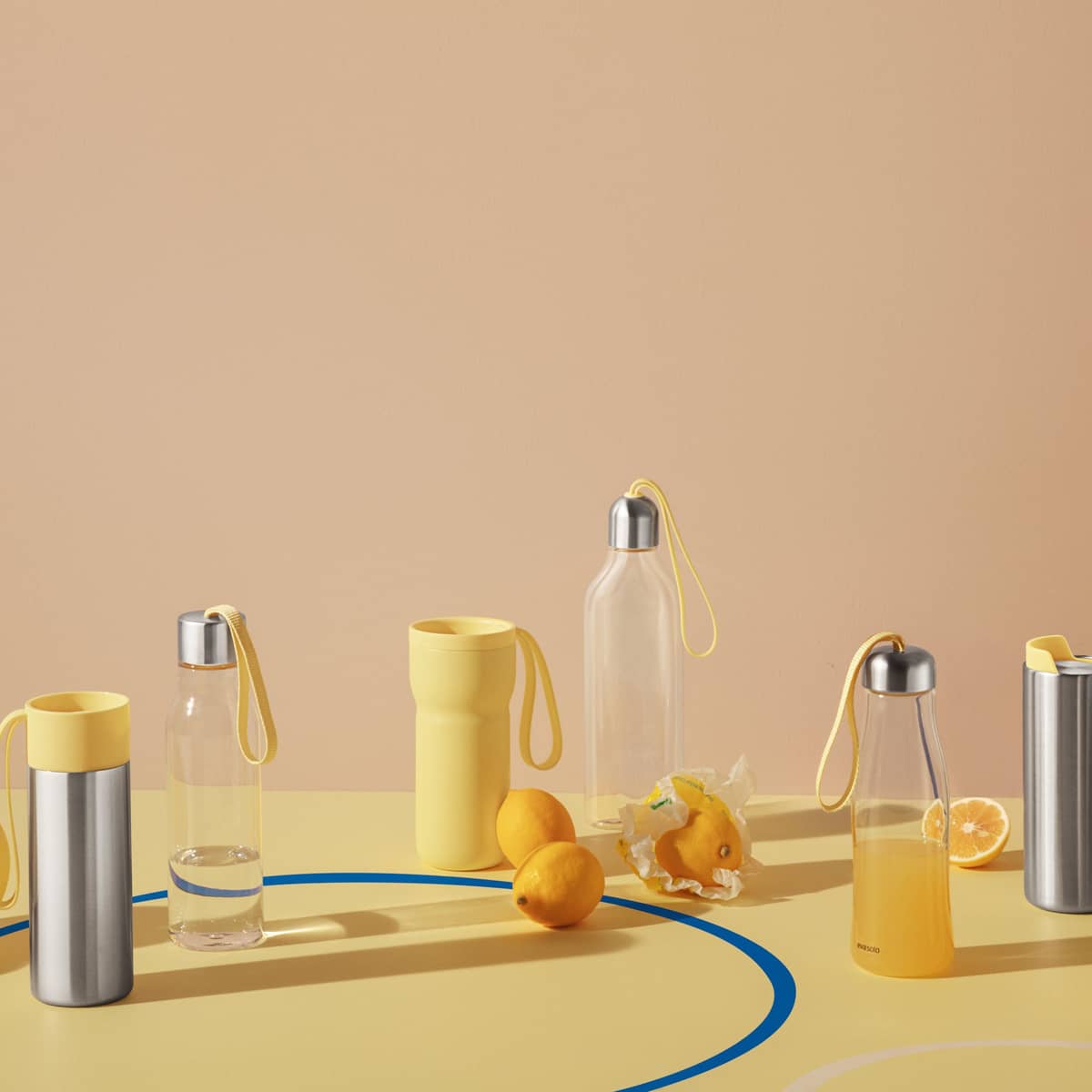 Glas Drikkeflaske 0,5 liter lemon drop