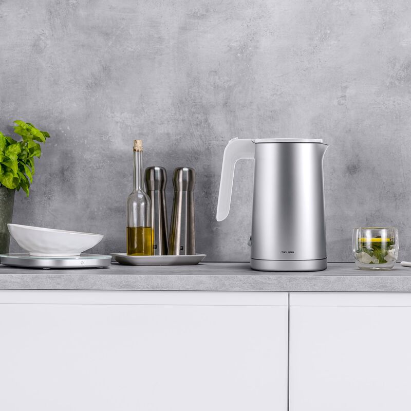 Enfinigy elkedel 1 liter, sølv/hvid