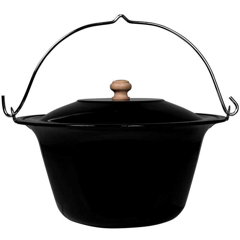 Svampegryde 10 liter, sortemaljeret stål