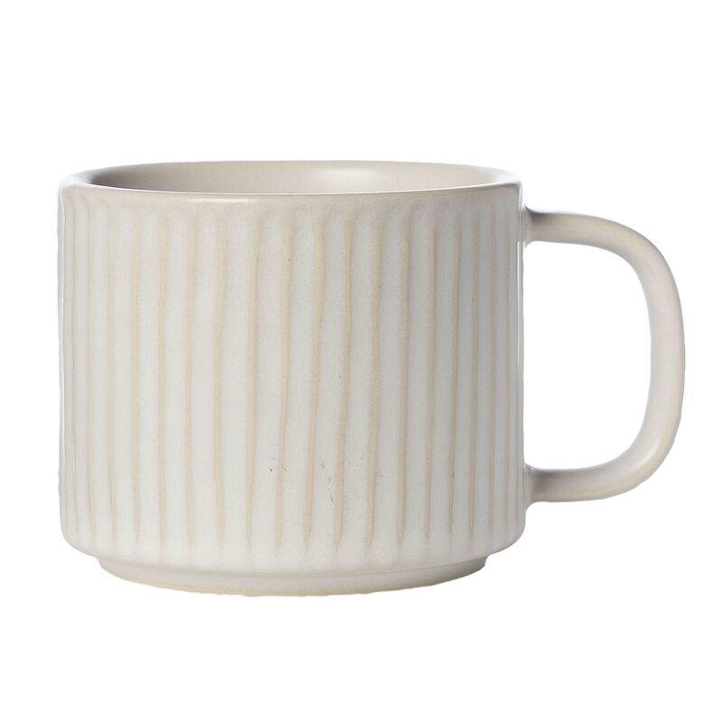 Kopp räfflad 8,5 cm, naturvit