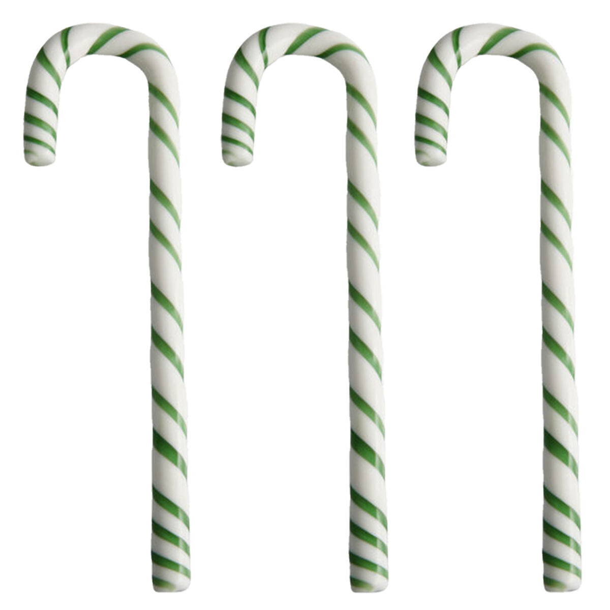 Polka lasikoriste 17 cm 3-pakkaus, valkoinen/vihreä