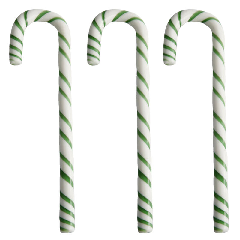 Polka lasikoriste 17 cm 3-pakkaus, valkoinen/vihreä