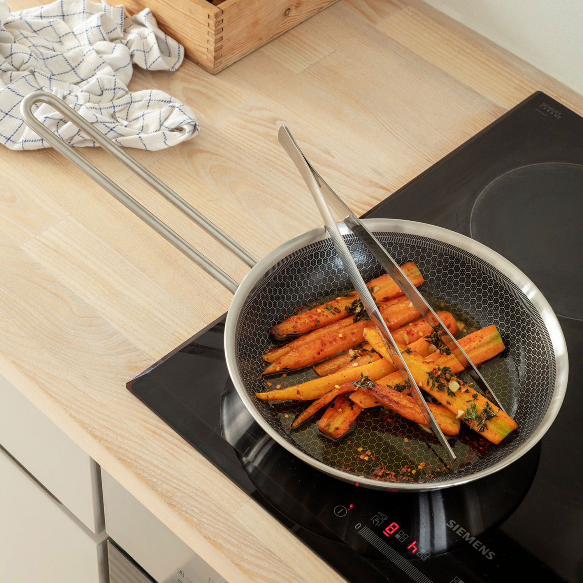 Madpincet, rustfrit stål