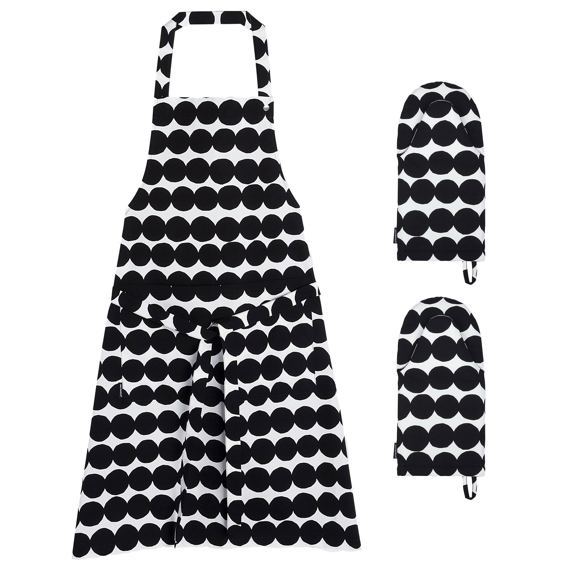 Marimekko Räsymatto kjøkkentekstilsett Hvit-svart