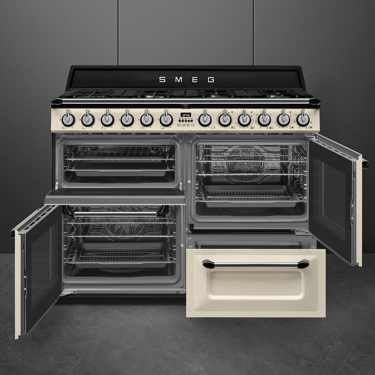 TR4110P1 10 Victoria gaskomfur med 3 ovne 110 cm, creme