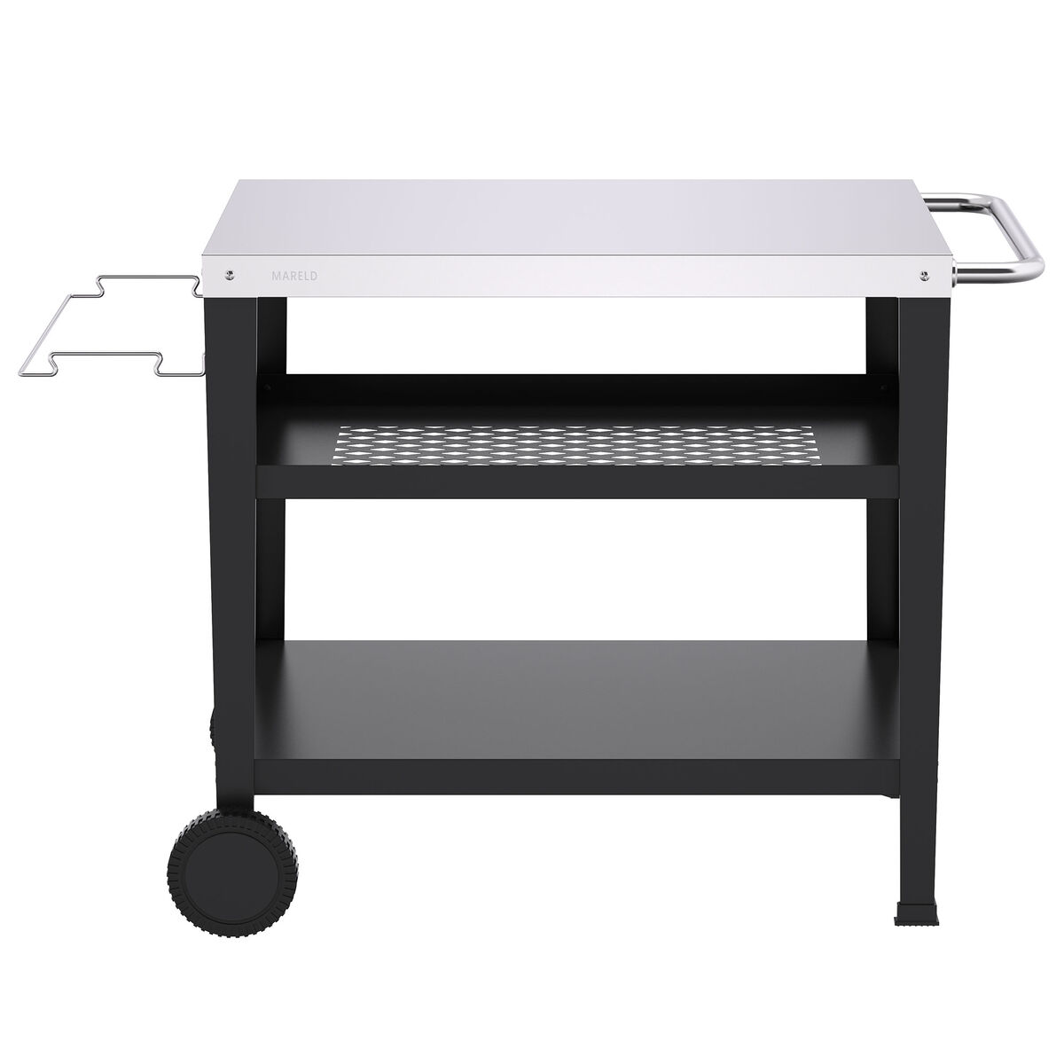 Vogn til stekebord med 4 brennere