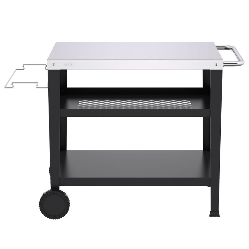 Vogn til stegebord med 4 brændere