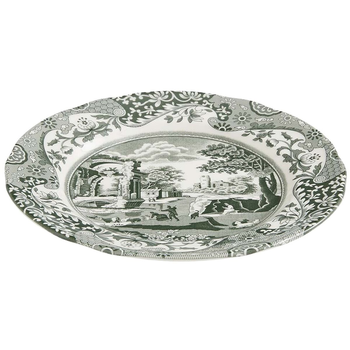 Heritage Green Italian tallerken 20 cm, grønn/hvit