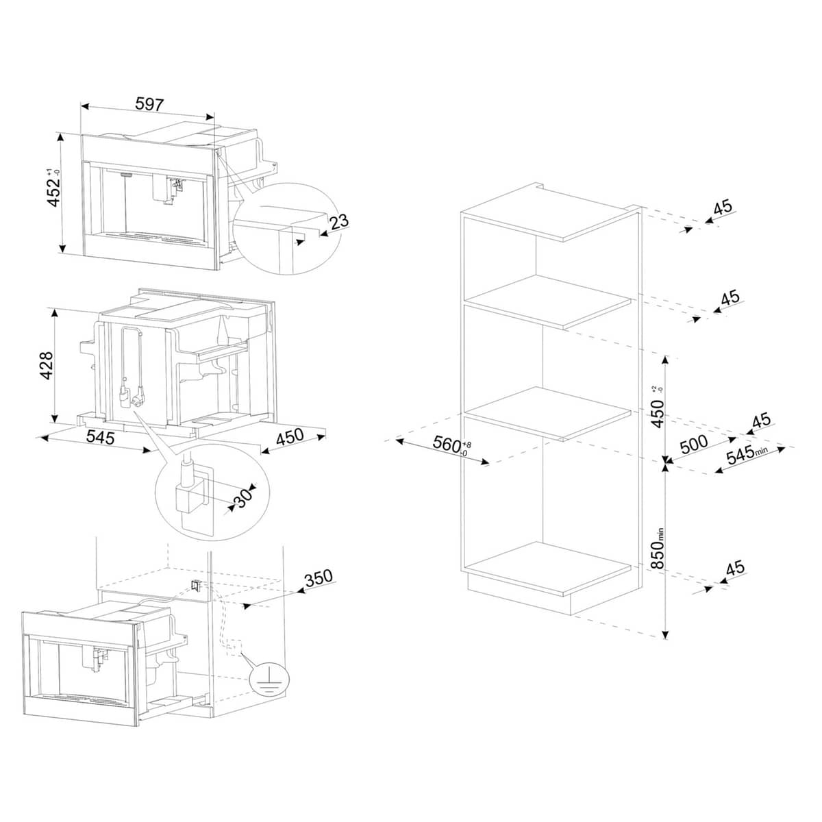 CMS4104B3 Linea integroitava kahvikone