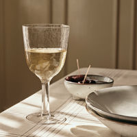 Broste Hammered Hvidvinsglas, klar