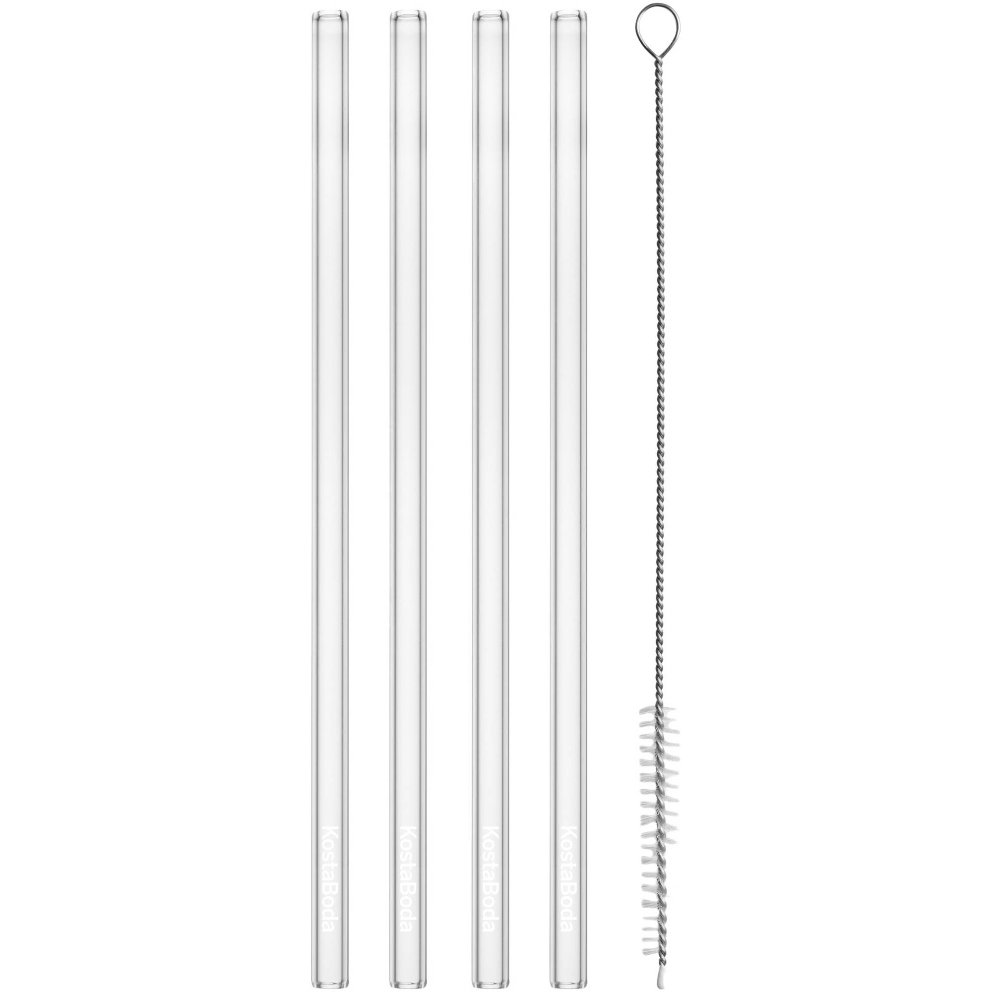 Kosta Boda Viva Sugrør inkl. børste, 4-pack