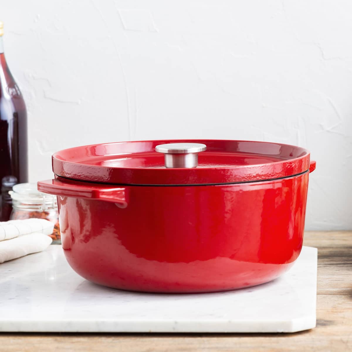 Støpejernsgryte 26 cm/5,2 liter, empire red